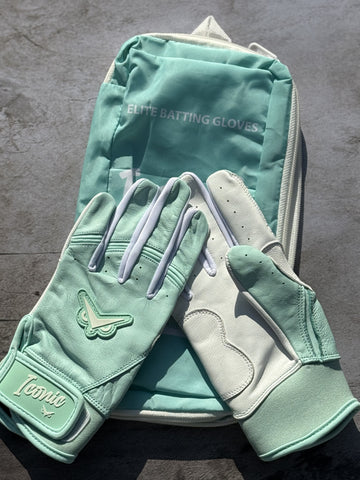 Iconic Elite Batting Gloves - Mint/White (ADULT)